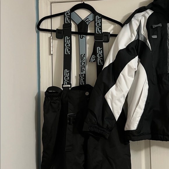 Spyder ski Jacket snow pants set black/white fits XS-XXS - Picture 3 of 11